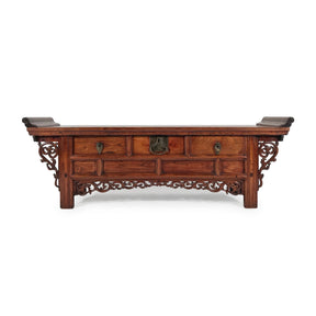 Elm "Kang" Low Cabinet From Shandong - 19thC