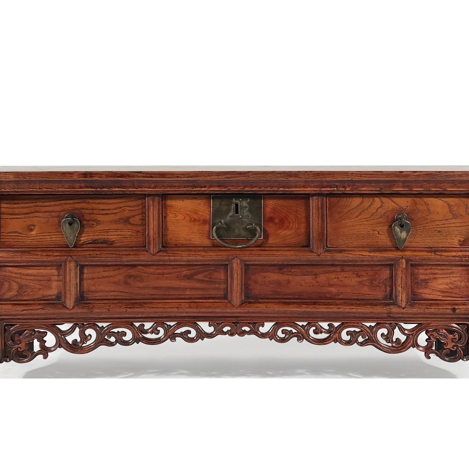 Elm "Kang" Low Cabinet From Shandong - 19thC
