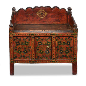 Painted Tibetan 'Pegam' Prayer Table - 18thC