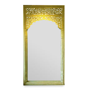 Carved Indian Mango Mirror From Rajasthan
