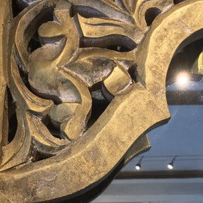 Carved Indian Mango Mirror From Rajasthan