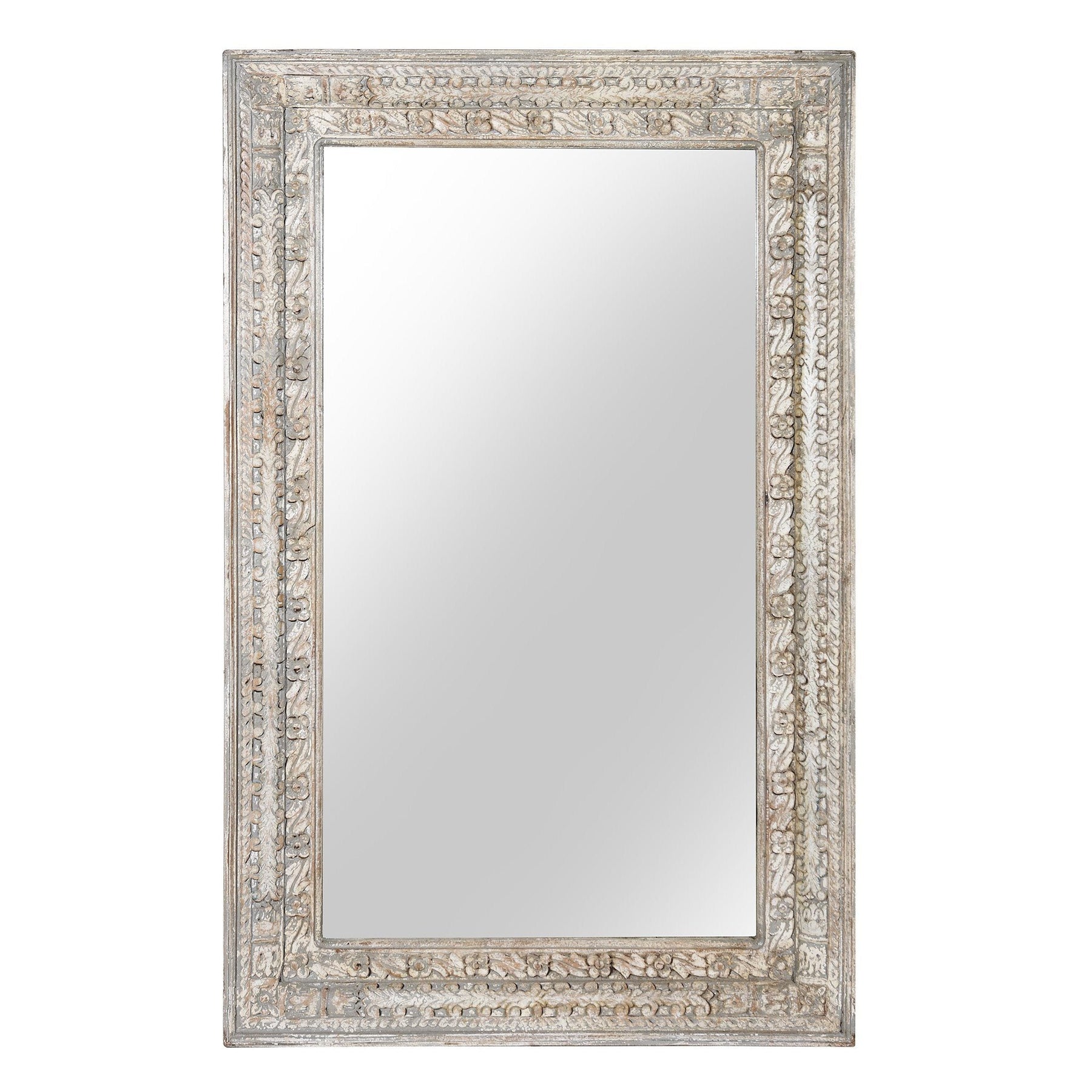 Carved Mango Wood Mirror