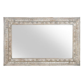 Carved Mango Wood Mirror