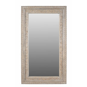 Carved Mango Wood  Mirror Frame with Painted Finish