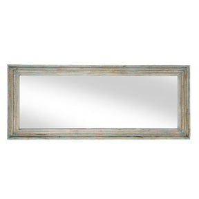Carved Mango Wood Mirror With Paint Finish