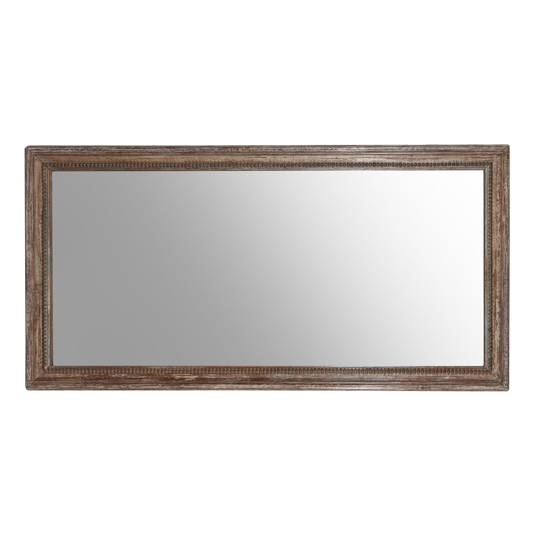 Indian Mirror Made From An Old Teak Window - 19ThC