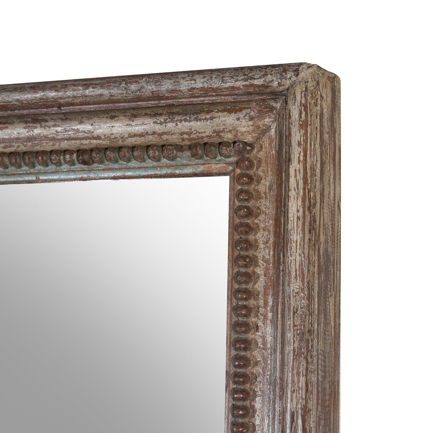Indian Mirror Made From An Old Teak Window - 19ThC