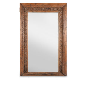Mirror Made From 19thC Teak Window