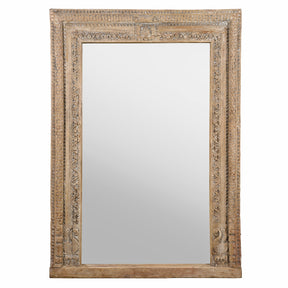 Mirror Made From An Old Carved Teak Door - 19thC