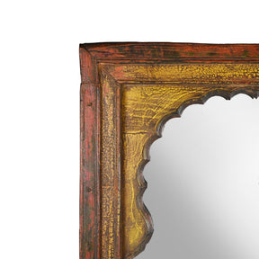 Mirror Made From An Old Indian Painted Window - 19thC