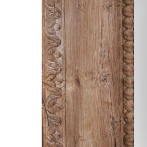 Mirror Made From An Old Teak Door From Andra Pradesh - 19thC