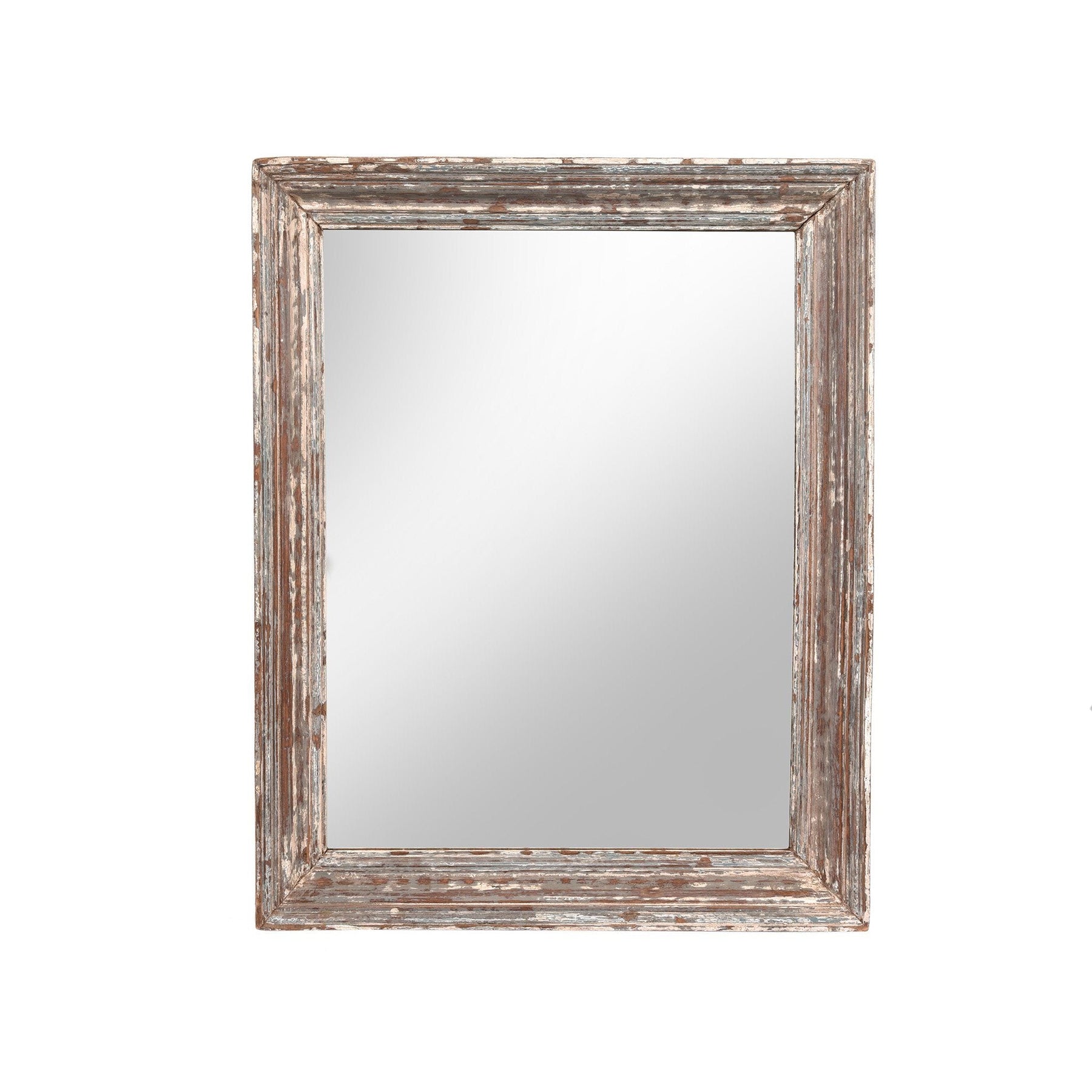Old Indian Carved Teak Mirror - 19thC