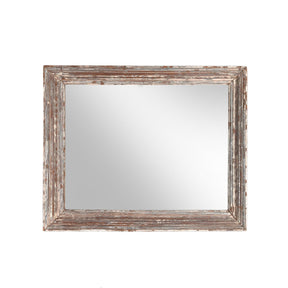 Old Indian Carved Teak Mirror - 19thC