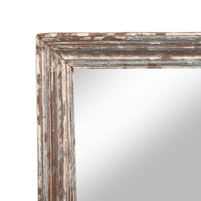 Old Indian Carved Teak Mirror - 19thC