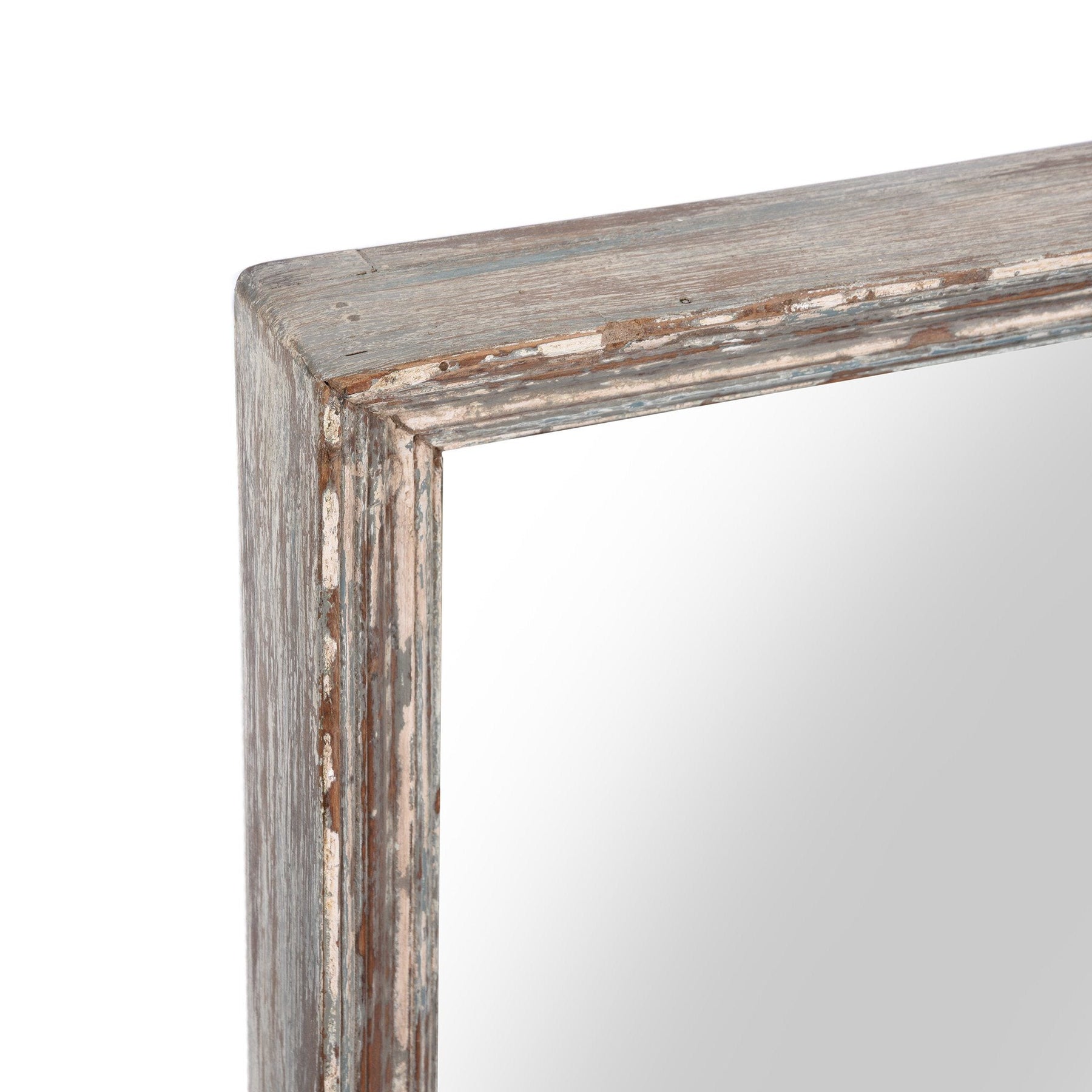 Old Indian Carved Teak Mirror - 19thC