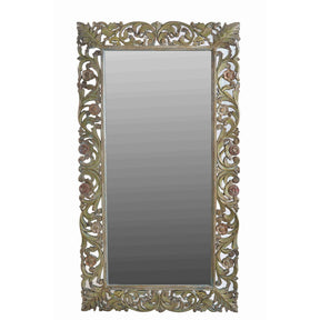 Painted Indian Mirror Made From Mango Wood