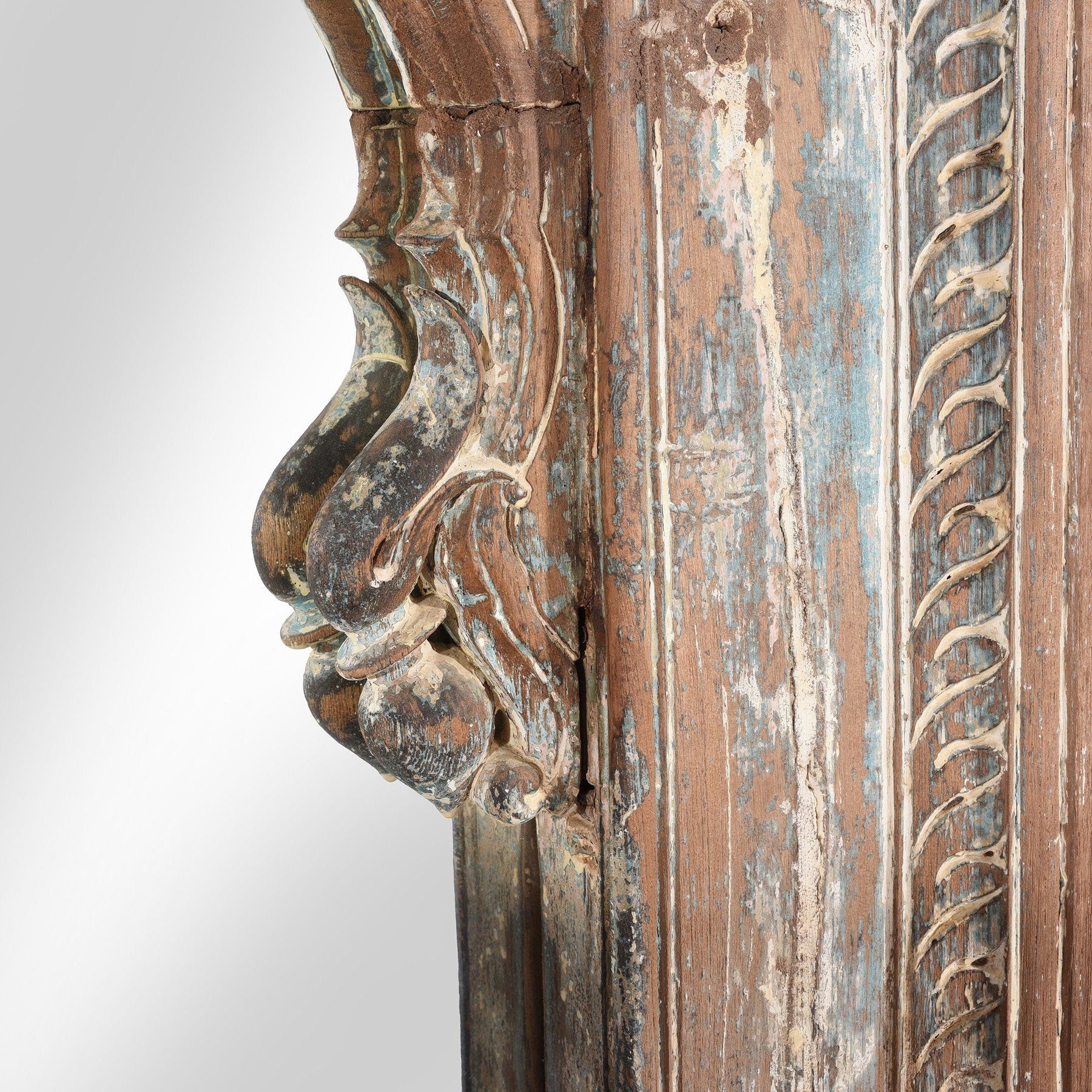 Painted Mirror Made From Old Window - 19thC