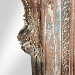 Painted Mirror Made From Old Window - 19thC