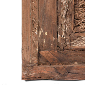 Painted Mirror Made From Old Window - 19thC