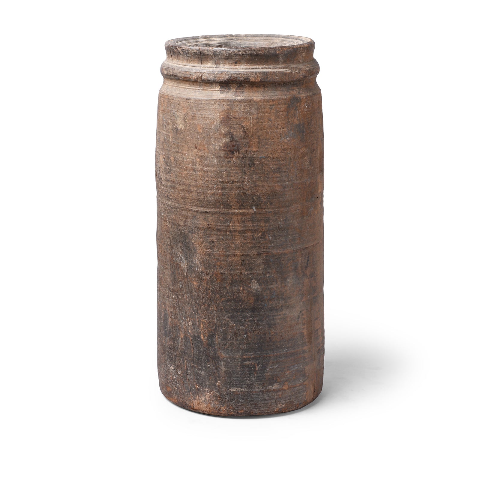 Old Wooden Milk Pot From Himachal Pradesh - Ca 1920