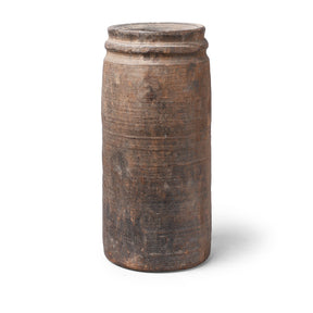 Old Wooden Milk Pot From Himachal Pradesh - Ca 1920