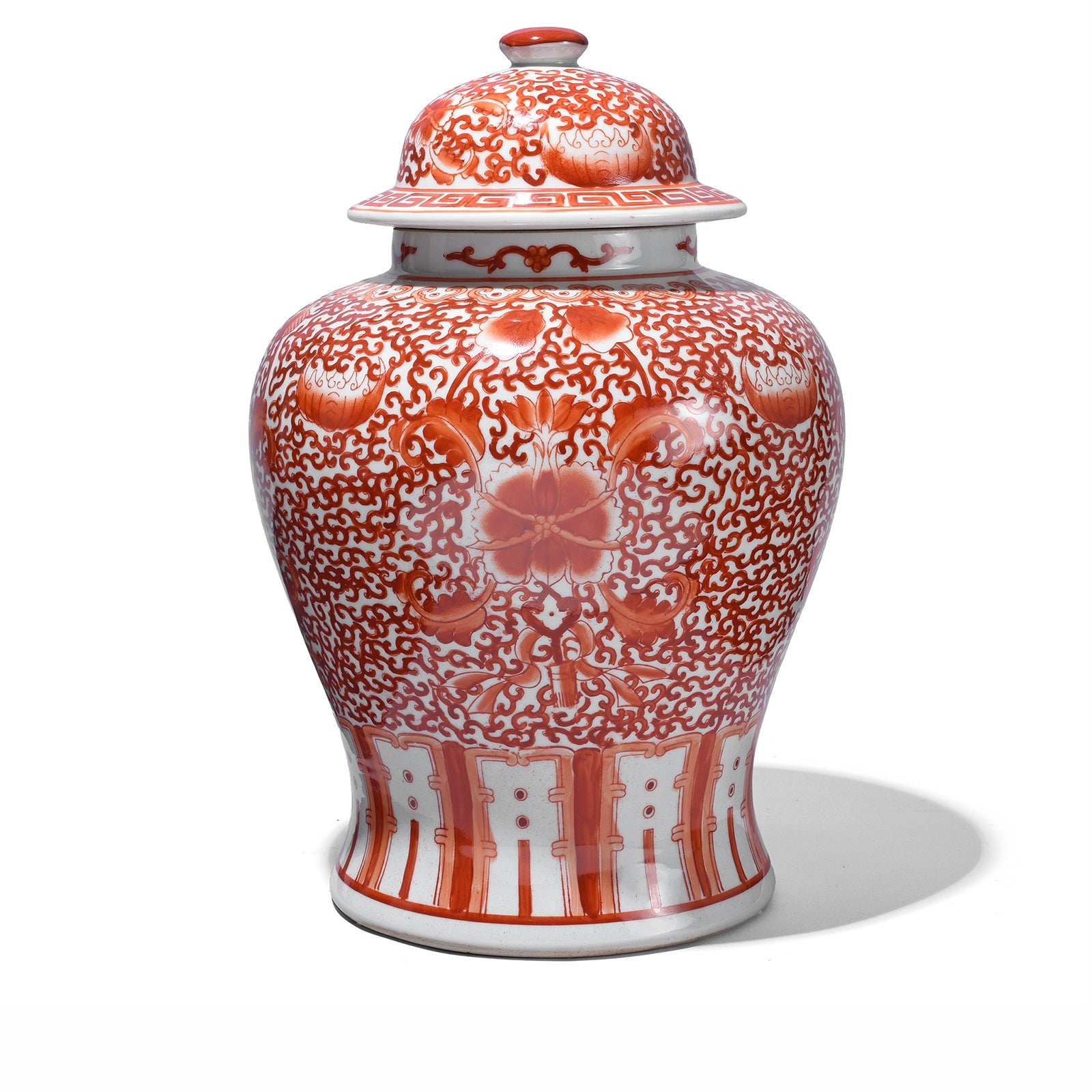 Kangxi Orange Porcelain Temple Jar