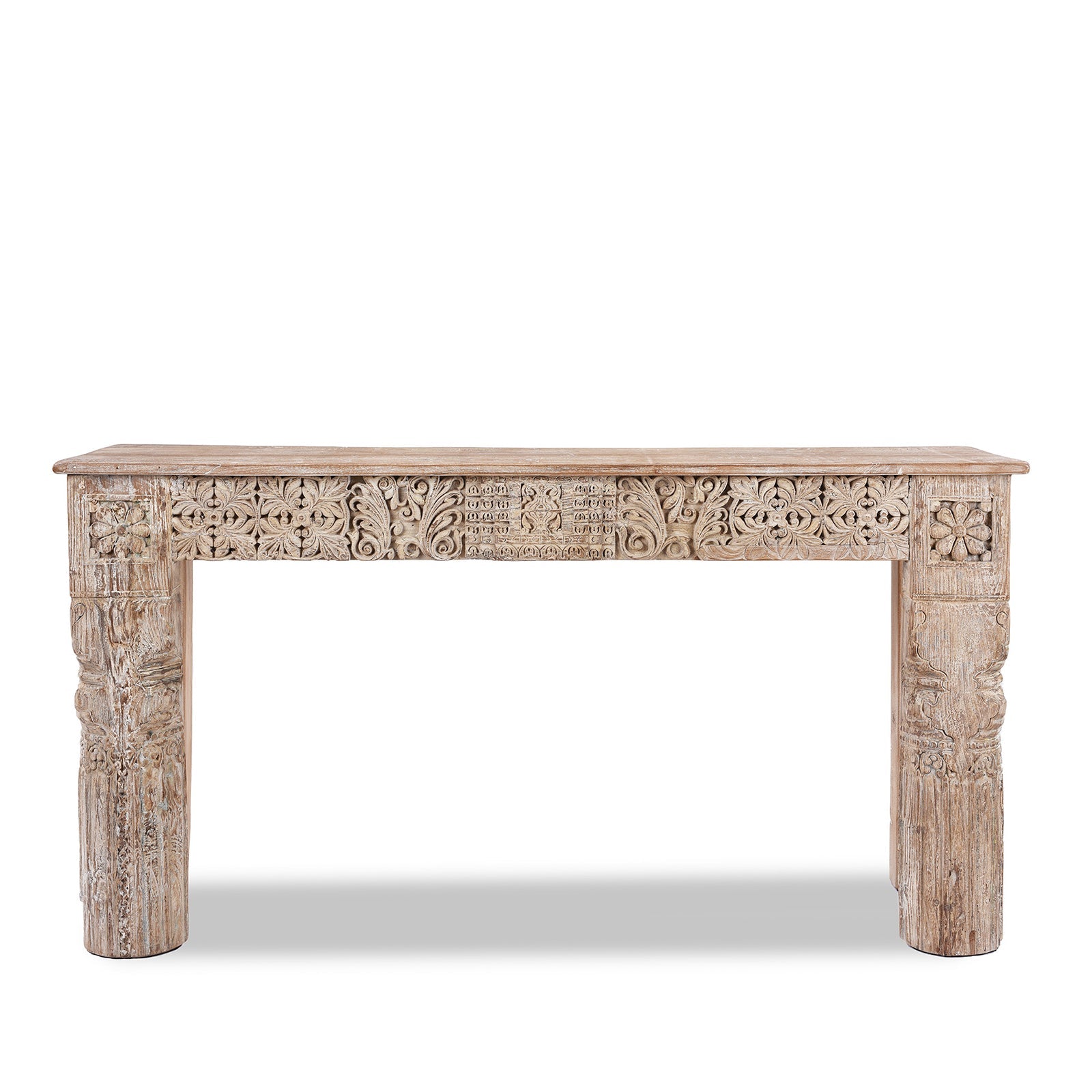 Painted Console Table Made From Reclaimed Teak