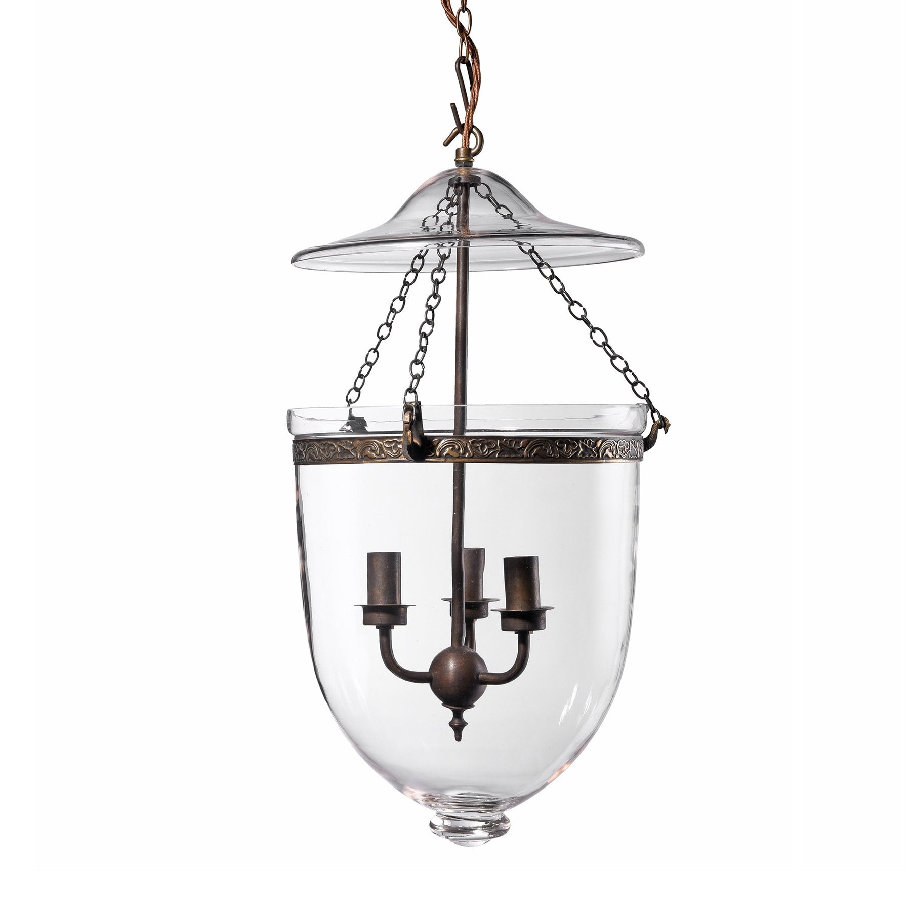 Glass Hundi Lantern With 3 Way Fitting
