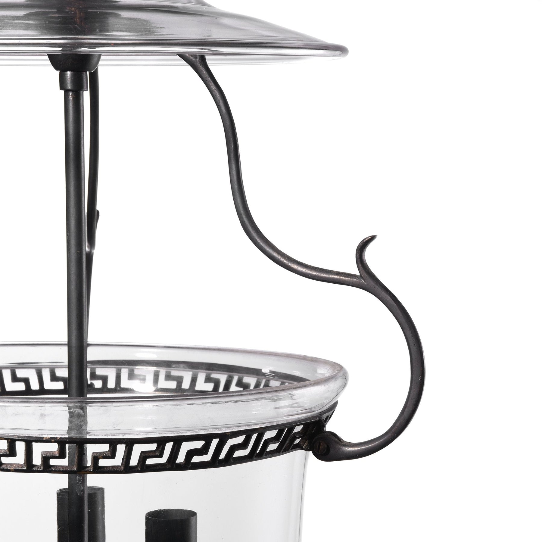 Rare Glass Hundi Lamp With 3 Way Fitting - Mid 19thC