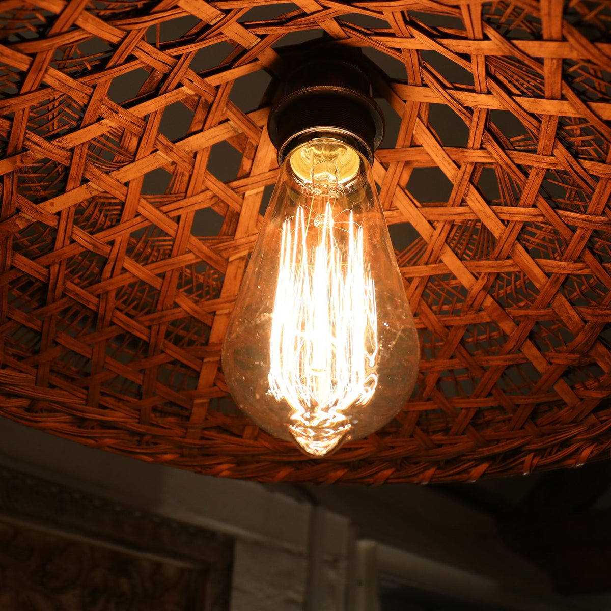Vintage Rice Paddy Hat Pendant Light