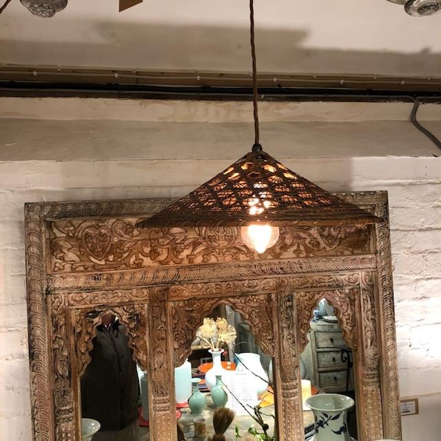 Vintage Rice Paddy Hat Pendant Light