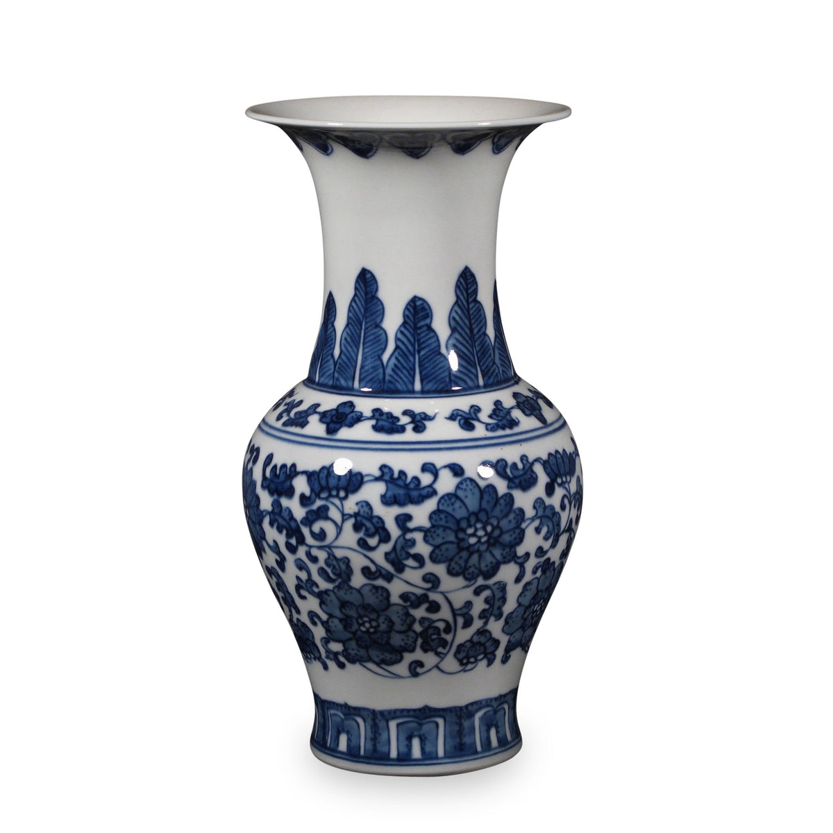 Blue & White Porcelain Fengweizun Vase