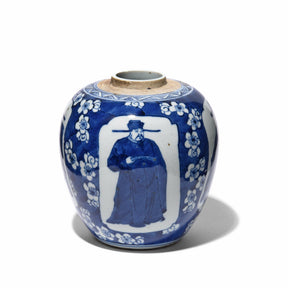 Blue & White Porcelain Ginger Jar - Ancestors