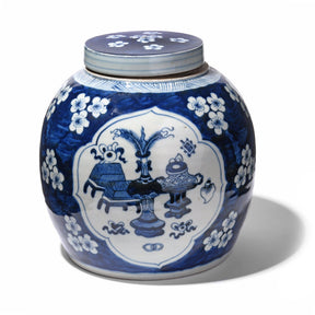 Blue & White Porcelain Ginger Jar - Scholarly Objects