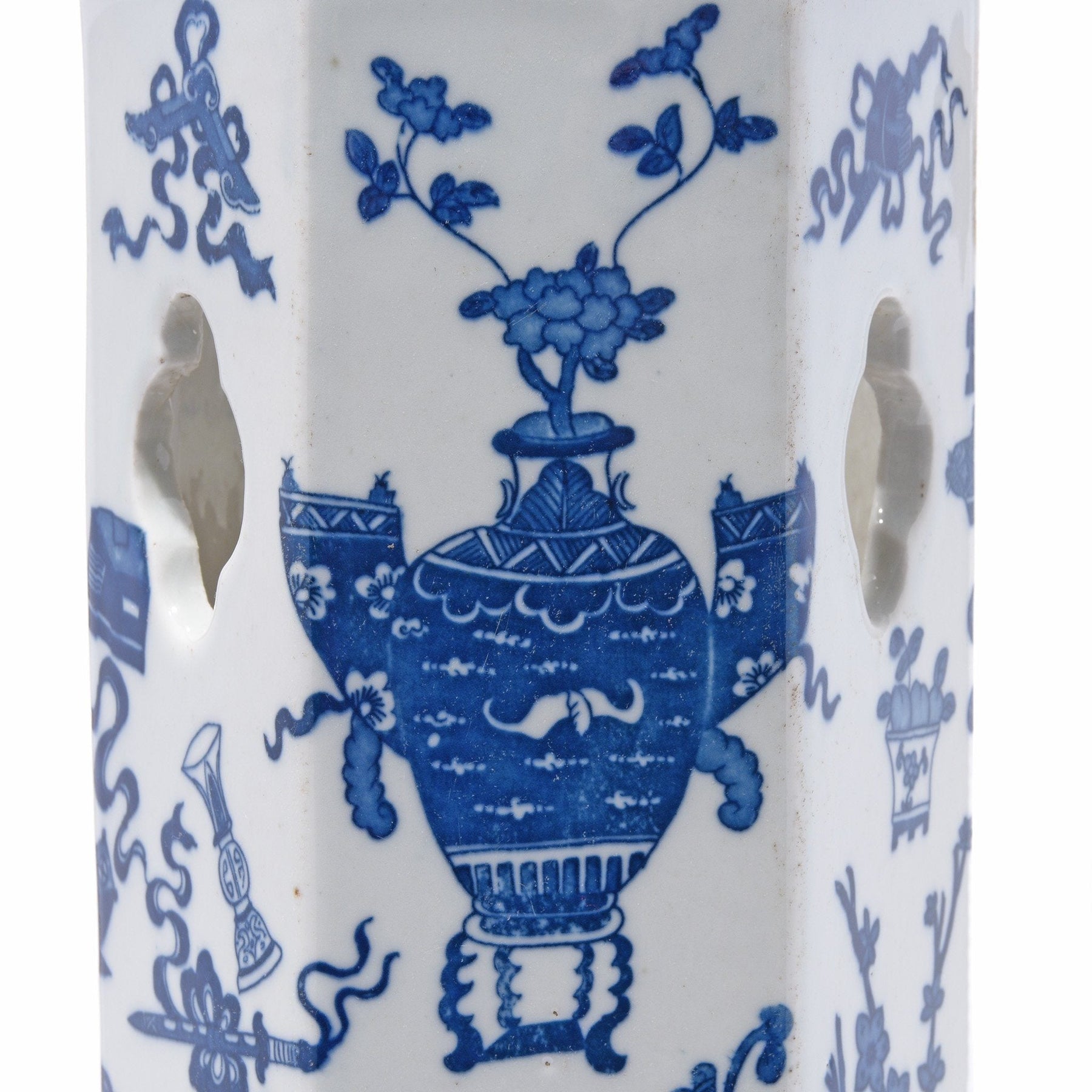 Blue & White Porcelain Hat Stand - Lucky Symbols