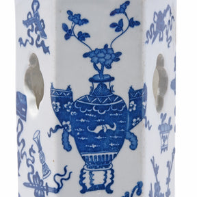 Blue & White Porcelain Hat Stand - Lucky Symbols