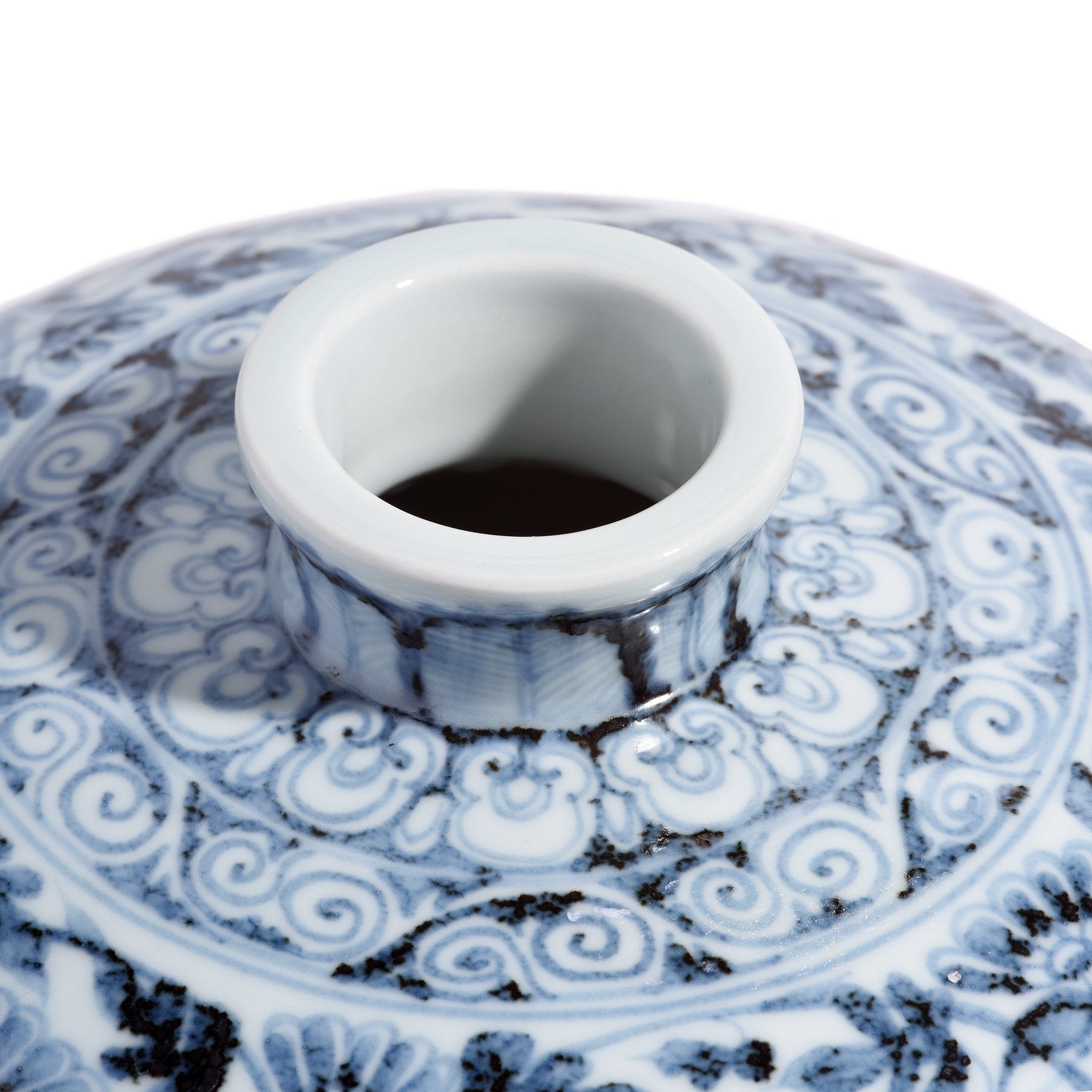 Hongwu Blue & White Porcelain Meiping Vase - Cherry Tree Design