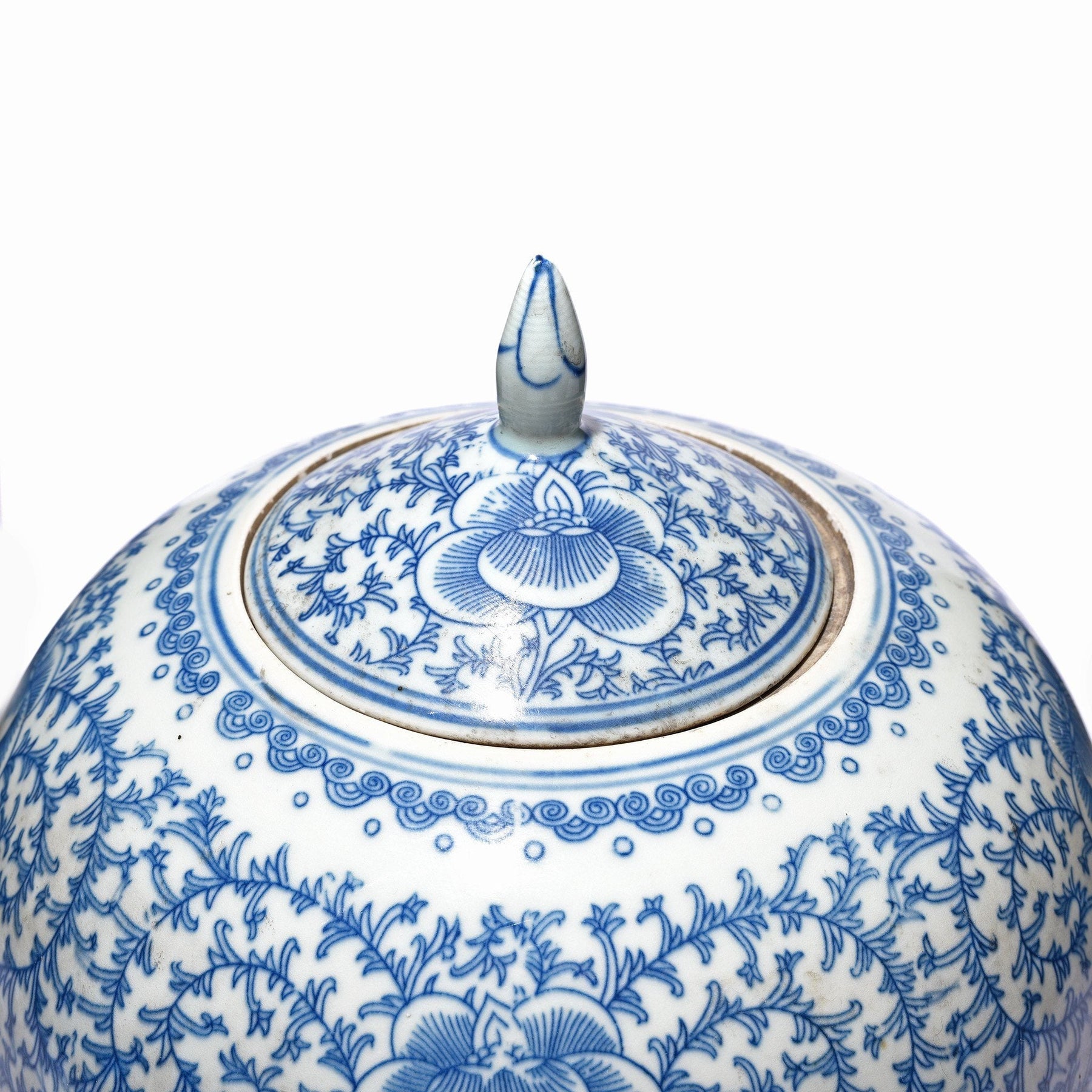 Blue & White Porcelain Rice Jar - Double Happiness Design