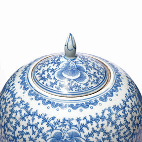 Blue & White Porcelain Rice Jar - Double Happiness Design