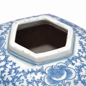 Blue & White Porcelain Tea Caddy - Double Happiness Design