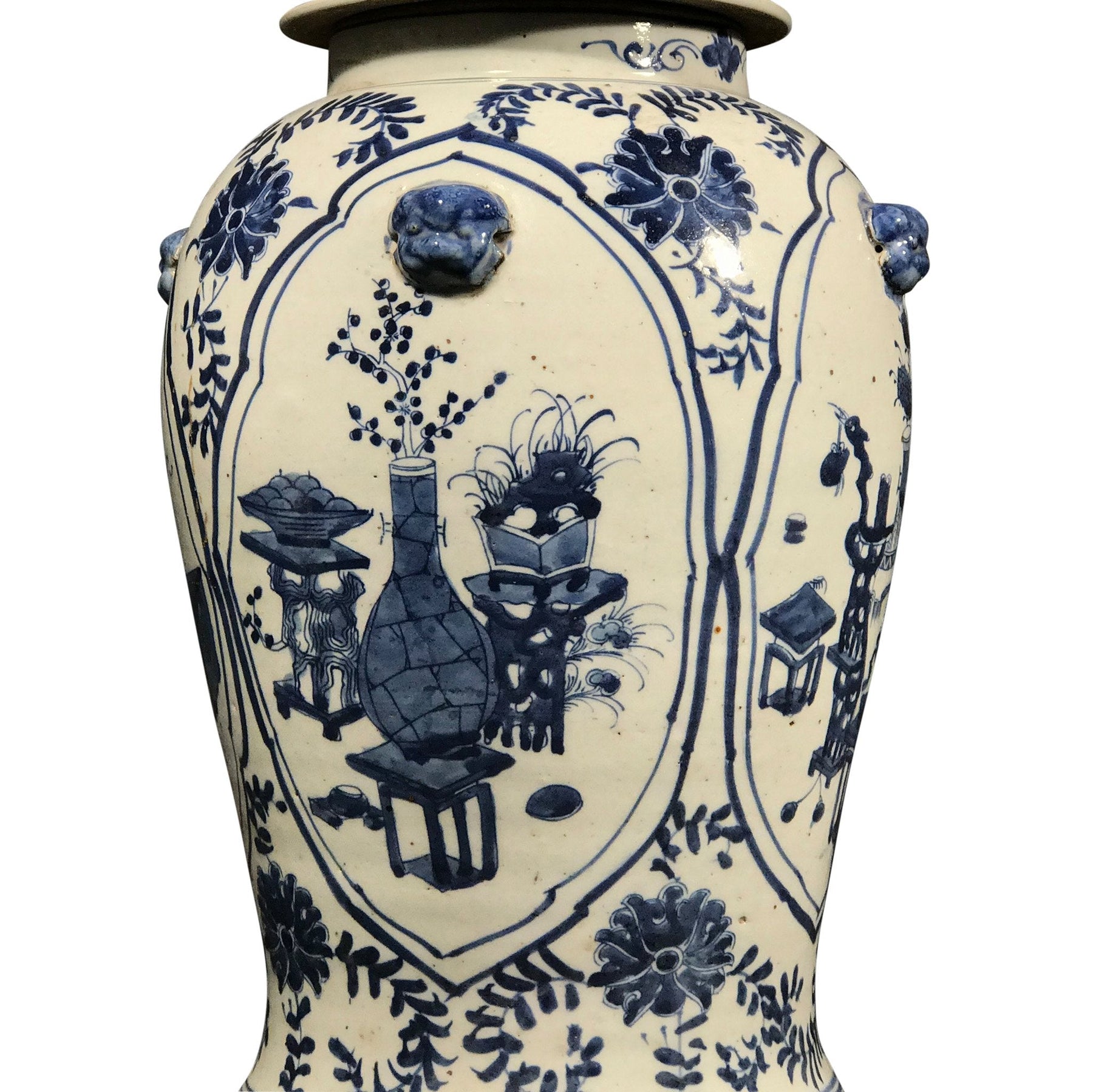 Blue & White Porcelain Temple Jar - Precious Objects