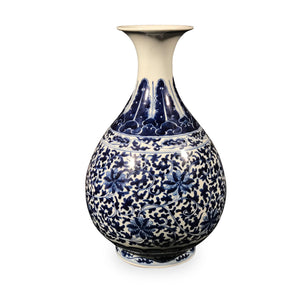 Blue & White Porcelain Trumpet Vase