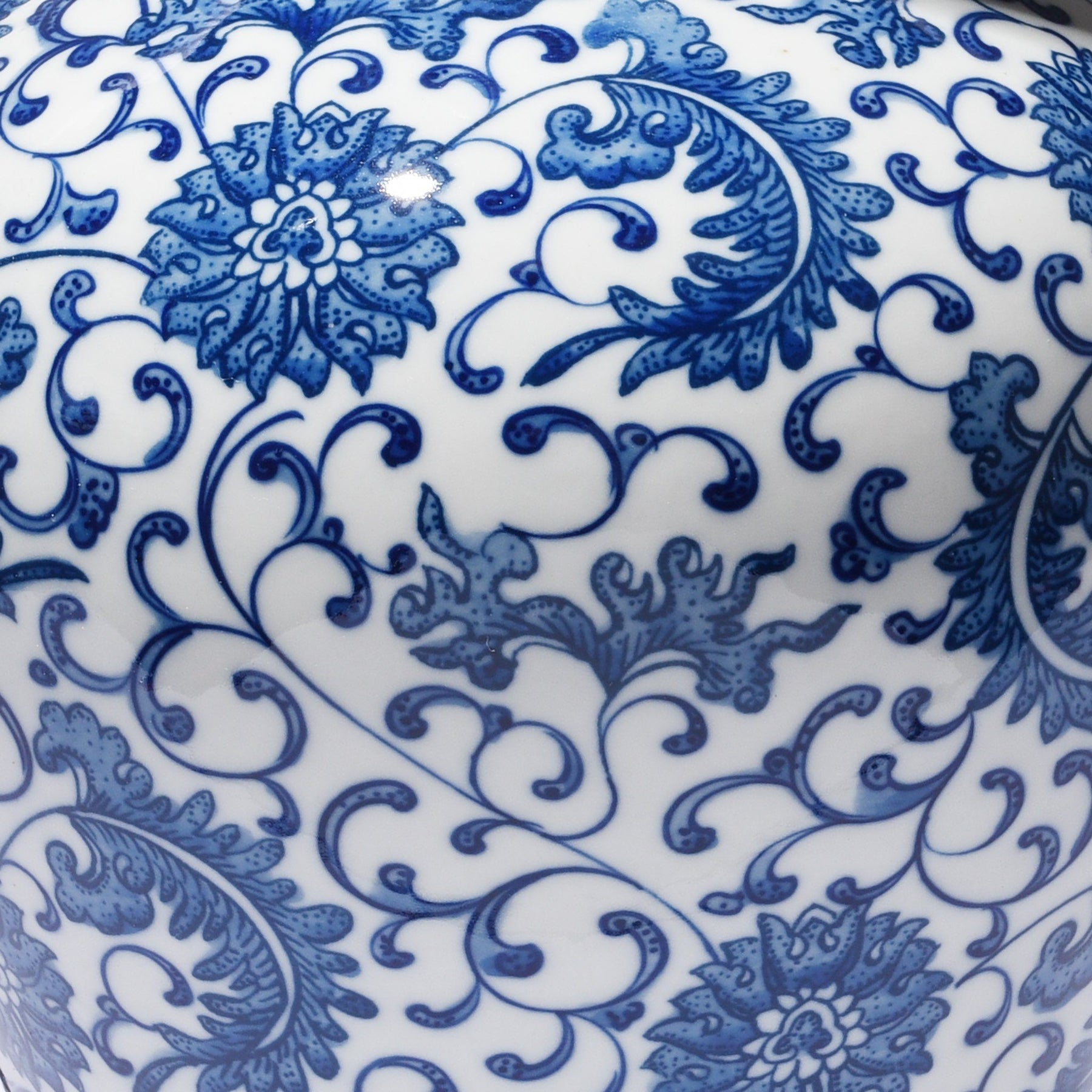 Blue & White Porcelain Vase - Chrysanthemum Design
