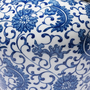 Blue & White Porcelain Vase - Chrysanthemum Design