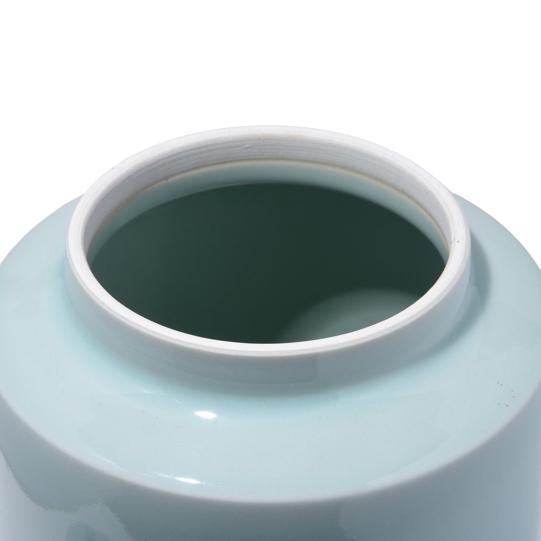 Celadon Glaze Porcelain Tea Caddy