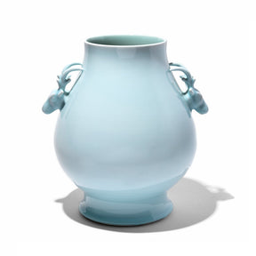 Celadon Porcelain Deer Handle Vase