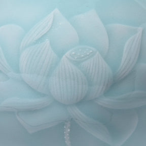 Pale Blue Porcelain Vase - Flower Design