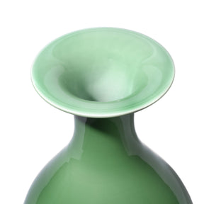 Green Celadon Tall Trumpet Mouth Flower Vase