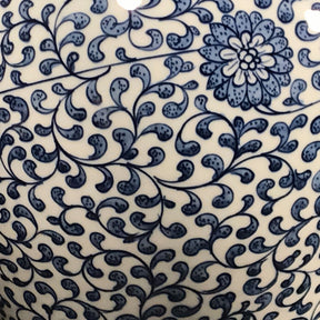 Porcelain Meiping Vase - Blue & White With Peony Design