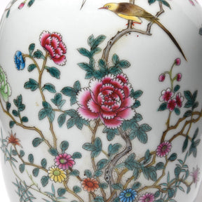 Porcelain Rouleau Vase - Famille Rose Design